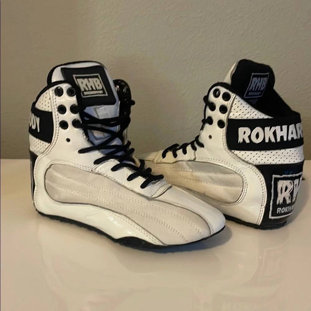 RHB ROKHARDBODY,  White and Black Boxing Shoes